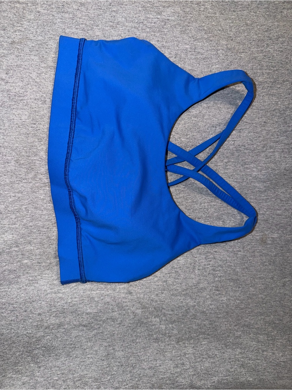 Lemon Electric Blue Strappy Sports Bra